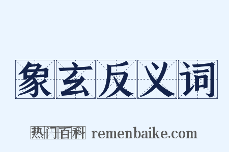 象玄反义词是什么意思的图片